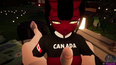 Virtual Realitys Hottest Mascot - Meru Blows a Futanari Cat Girl!