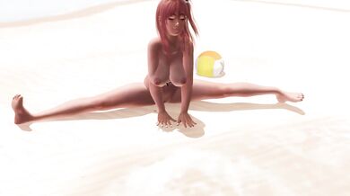 Massaging Honoka in Gravure Studio