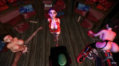 The Ultimate Fantasy Adventure: A Tiny Midget and Giant-Titted Elves Join Santa Claus to Fuck a Guy in a Magical Pleasure Room