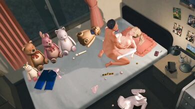 The unholy union of a horny tentacle monster and a horny lady