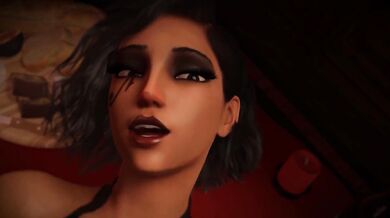 In this porno parody, the characters of Street Fighter and Overwatch engage in a sexy battle royale inside a doll graveyard