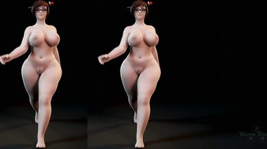 Megan Gale strips down to her sexiest lingerie and walks confidently in front of the camera, flaunting her toned physique and ample assets