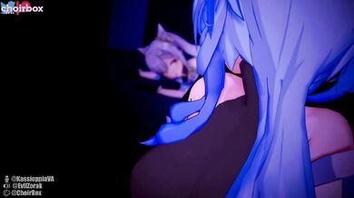 Watch as the sexy Keqing and her best friend, Ganyu, engage in a naughty peep show that ends with an intense orgasm