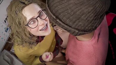 The nerdy girl gets noticed by her hot college professor in this Yellowbee production