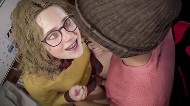 The nerdy girl gets noticed by her hot college professor in this Yellowbee production