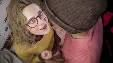 The nerdy girl gets noticed by her hot college professor in this Yellowbee production