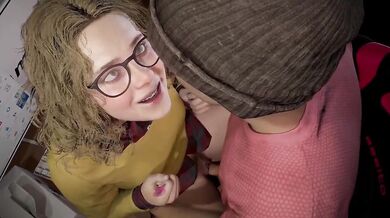 The nerdy girl gets noticed by her hot college professor in this Yellowbee production