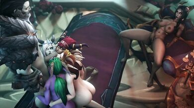 Sultry Elven Mage Gets Seduced By A Gruff Orc Warrior In The World Of Warcraft!