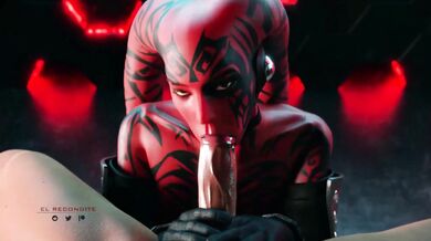 Watch as Darth Talon takes a deep throat blowjob in this high quality 4K hentai video by El Recondite