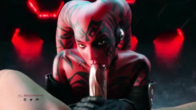 Watch as Darth Talon takes a deep throat blowjob in this high quality 4K hentai video by El Recondite