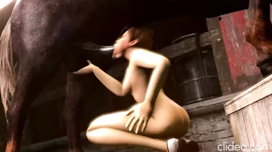 One Horse Woman and Two Forceful Men - A Threesome of Equine Pleasure
