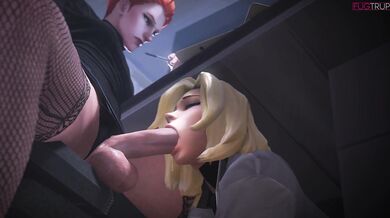 Watch as Mercy gets under the table for some intense fucking with Fugtrup!