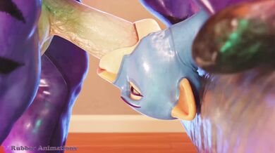 Sexual Desires of a Tigress and the Lusty Lion in Rubber Animations