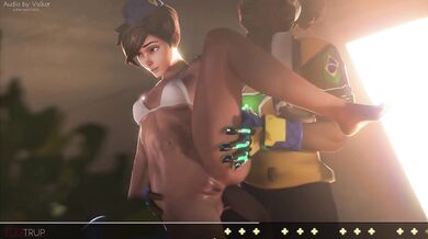 Widowmakers 10-inch cock dominates Tracer as she tries to save her team on Kings Row Hard Mode Round 26