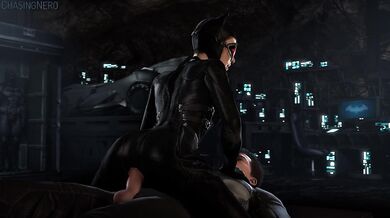 Hentai Catwoman rides cowboy style by billionaire playboy Bruce Wayne in a steamy office romp!