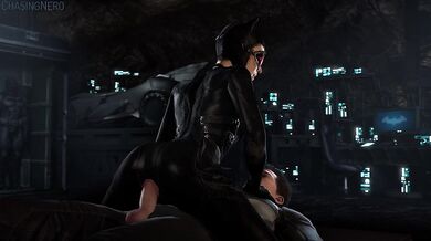 Hentai Catwoman rides cowboy style by billionaire playboy Bruce Wayne in a steamy office romp!
