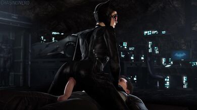 Hentai Catwoman rides cowboy style by billionaire playboy Bruce Wayne in a steamy office romp!