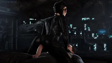 Hentai Catwoman rides cowboy style by billionaire playboy Bruce Wayne in a steamy office romp!