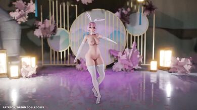 Luka and her sexy bunny suit with racy teddy bear accessory - R18