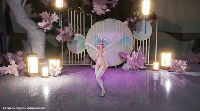 Luka and her sexy bunny suit with racy teddy bear accessory - R18