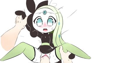 Meloetta and her trainer get banged on the beach by two sexy hentai bunnies in a wild fuck fest!