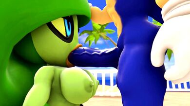 Zeena gets a big Blowjob from Sonic the Hedgehog [WILD]