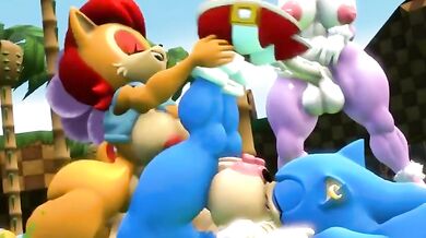 Watch as [BlackChaos64] is pleasured by a Futa and a Furry in this hot Threesome Hentai video