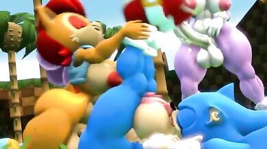 Watch as [BlackChaos64] is pleasured by a Futa and a Furry in this hot Threesome Hentai video