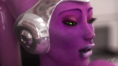 Big-titted twilight voids the warranty on her blender droid