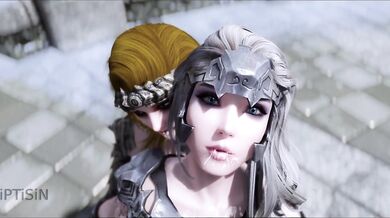 Two Curvy Futanari Warriors Enjoy a Threesome, Part 3