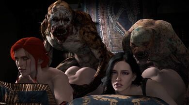 Monster Banged Hentai: Triss and Yennefer Fucked by Monsters (The Witcher)
