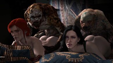 Monster Banged Hentai: Triss and Yennefer Fucked by Monsters (The Witcher)