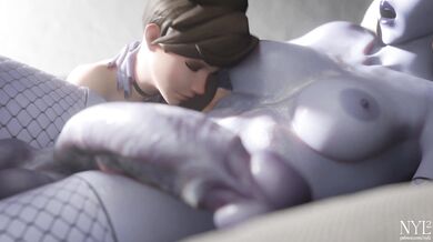 One day, Tracer and Widowmaker decided to have a little taste test with Nylon stockings