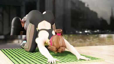 Sweaty Tiger Stripes Gets Dirty In Her Yoga Mat [The Dirt Den]