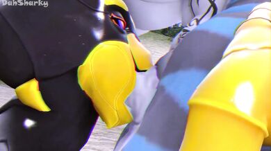 DahSharky and her Futa Dom, voiced by Sexy Silver Star and Kalieth VA, take on a new client