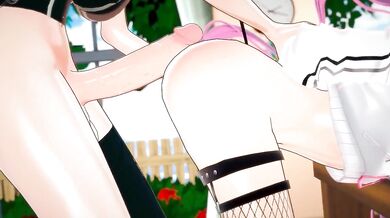 Koi Koi S: Shishiro Botan & Tokoyami Towa (Hololive)