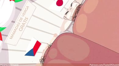 Mamadas gratis: 5 horny girls share a cock and squirt creamy cumshots!