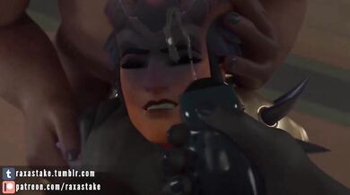 Four-Chambered Heart: Symmetra Cumshots, Facials and Raxastaks Mighty Hammer