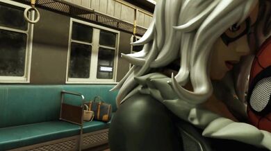 The Amazing Spider-Man and Black Cat have a threesome with Peter Parkers Aunt May