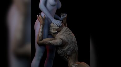 -------------------- Two female aliens get it on in outer space!