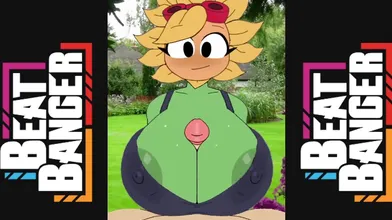 Watch this hot sunflower getting pounded in the garden!