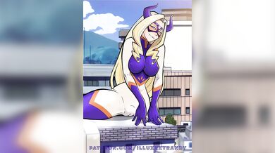 The Lady Mounts Her Huge Black Horse and Rides Him Raw