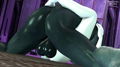 Becky se divide en mitad por el Macho Ciborg y su Membrana de Chromo, en este Video Hentai SUB-ESPAÑOL