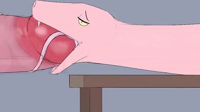 The pink snake slithers and twists as it gives a mind-blowing blowjob to the lucky guy