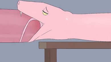 The pink snake slithers and twists as it gives a mind-blowing blowjob to the lucky guy