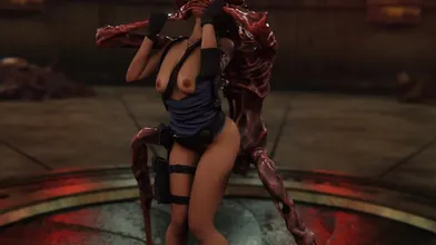Evil Step-Sister Jill Gets Anal Fucked by Siren Head