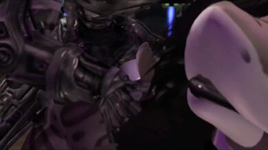 The Terminator swims with the sharks in Second Life