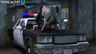 Meredith Stout got down and dirty on a police car, as she was caught in the act by Fullmetaldude