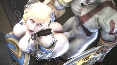 Watch Sophitia Alexandra (Soul Calibur) bang the hell out of each other in this sexy lesbian porn scene!