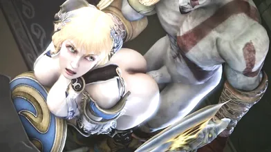 Watch Sophitia Alexandra (Soul Calibur) bang the hell out of each other in this sexy lesbian porn scene!